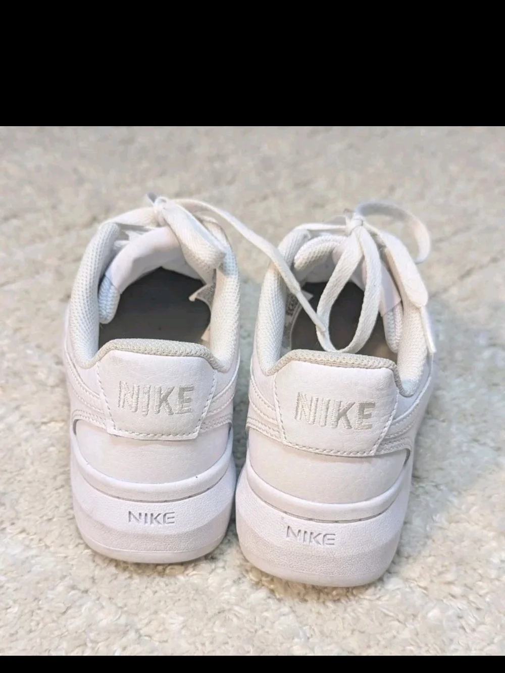 Nike Court Vision Alta LTR Women's Size 7 Triple White Sneakers